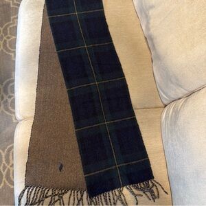 Polo lambswool Scarf - Blue and Brown